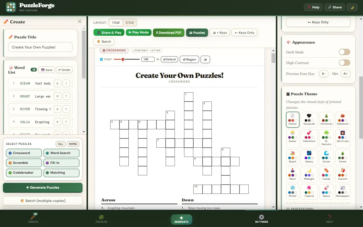 PuzzleForge puzzle builder